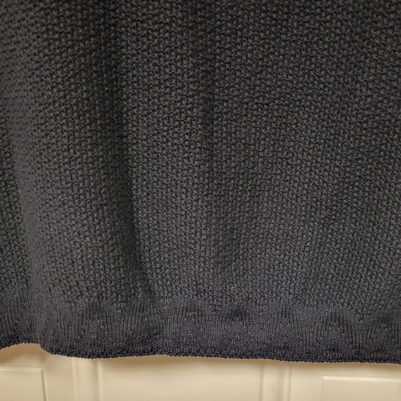 Cherokee knit crochet Navyblue oversize Granny Granma V-neck Sweater vest size M - Picture 5 of 8